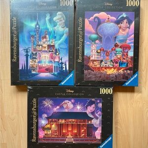 Ravensburger Disney Castle Collection Puzzle Set - Blue, Purple, Red